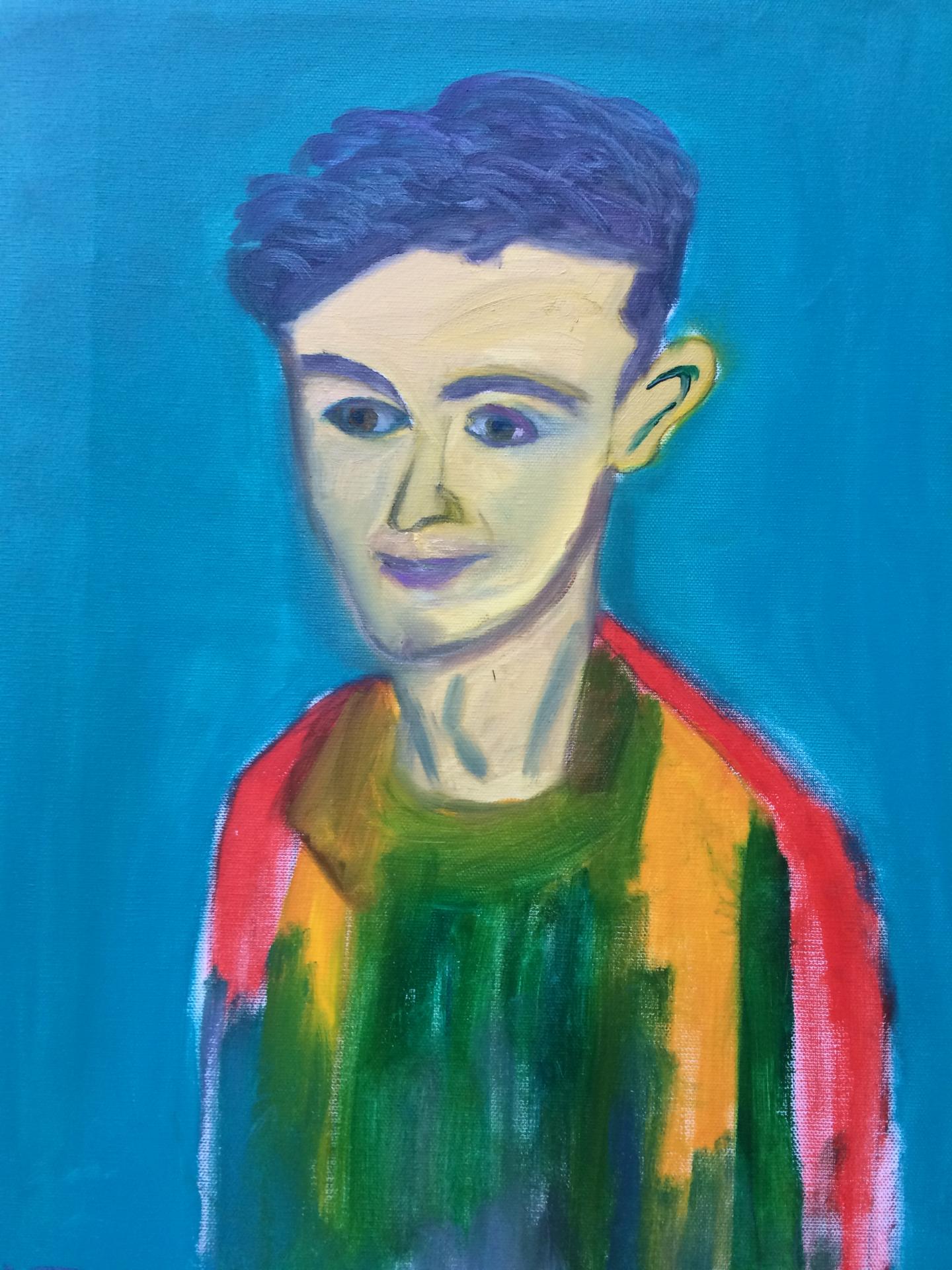 Portrait de christian huile sur toile 40x60 2017